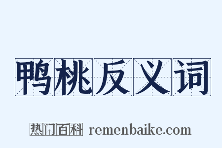 鸭桃反义词是什么意思的图片